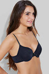 Zivame Wear Me Everyday Push Up Wired Low Coverage T-Shirt Bra-Black — thumbnail 3