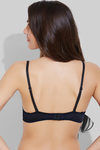 Zivame Wear Me Everyday Push Up Wired Low Coverage T-Shirt Bra-Black — thumbnail 4