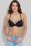Zivame Wear Me Everyday Push Up Wired Low Coverage T-Shirt Bra-Black — thumbnail 5