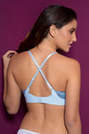 Zivame Laser Wings Push Up Wired Low Coverage T-Shirt Bra-Blue — thumbnail 4