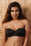 Zivame Hint of Lace Gentle Lift Balconette Bra- Black — thumbnail 1