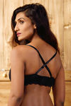 Zivame Hint of Lace Gentle Lift Balconette Bra- Black — thumbnail 7