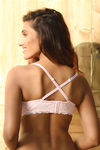 Zivame Cuppa Contrast Gentle Lift Polka Dot Balconette Bra- Pink — thumbnail 2
