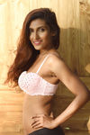 Zivame Cuppa Contrast Gentle Lift Polka Dot Balconette Bra- Pink — thumbnail 3