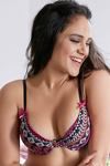 Zivame Print n Solid Padded Wired Seamless Bra (Pack of 2)-Fuchsia Print — thumbnail 4