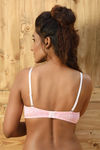 Zivame Padded Wired Low Coverage T-Shirt Bra-Pink Black — thumbnail 2