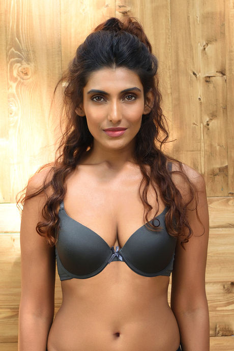 Zivame Padded Wired Low Coverage T-Shirt Bra-Pink Black — image 4