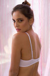 Zivame Padded Wired Low Coverage T-Shirt Bra-Pink Grey — thumbnail 3