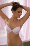 Zivame Padded Wired Low Coverage T-Shirt Bra-Pink Grey — thumbnail 5
