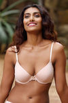 Zivame Padded Wired Low Coverage T-Shirt Bra - Coral Pink — thumbnail 4