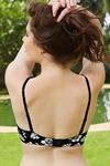 Zivame Floral Print Gentle Push-up Smooth Strapless Bra- Black — thumbnail 4