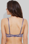 Zivame Floral Lace Padded Strapless Bra- Grey — thumbnail 4