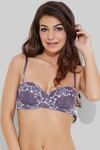 Zivame Floral Lace Padded Strapless Bra- Grey — thumbnail 5
