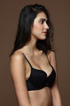 Zivame Summer Lace Push Up Wired Low Coverage Bra-Black — thumbnail 4