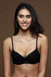 Zivame Summer Lace Push Up Wired Low Coverage Bra-Black — thumbnail 5