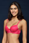 Zivame Summer Lace Push Up Wired Low Coverage Bra-Fuchsia — thumbnail 4