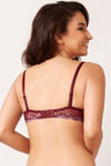 Zivame Push Up Wired Low Coverage Bra-Burgundy — thumbnail 3