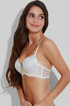 Zivame Floral Lace Explosive Pushup Bra - Ivory — thumbnail 4