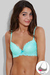 Zivame Floral Lace Explosive Pushup Bra - Turquoise — thumbnail 1