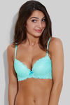 Zivame Floral Lace Explosive Pushup Bra - Turquoise — thumbnail 5