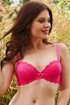 Zivame Floral Lace Explosive Pushup Bra - Fuchsia — thumbnail 1