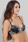 Zivame Floral Lace Padded Bra- Black — thumbnail 4