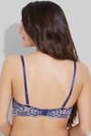 Zivame Floral Lace Padded Bra- Blue — thumbnail 2