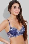 Zivame Floral Lace Padded Bra- Blue — thumbnail 3