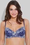 Zivame Floral Lace Padded Bra- Blue — thumbnail 4