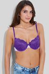 Zivame All That Lace Dip Dye Laser Wings Padded Bra- Purple — thumbnail 4