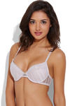 Zivame All That Lace Padded Wired Low Coverage Bra-Nude — thumbnail 3