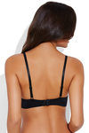 Zivame All That Lace Padded Wired Low Coverage Bra-Black Coral — thumbnail 3