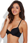 Zivame All That Lace Padded Wired Low Coverage Bra-Black Coral — thumbnail 5