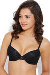 Zivame All That Lace Padded Wired Low Coverage Bra-Black — thumbnail 1