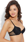 Zivame All That Lace Padded Wired Low Coverage Bra-Black — thumbnail 4