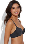 Zivame Wear Me Everyday Padded Wired Low Coverage Bra-Grey — thumbnail 3