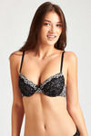 Zivame Cuppa Contrast Animal Printed Moderate Pushup Bra- Black — thumbnail 4