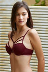 Zivame Cage Neck Gentle Smooth Pushup Bra- Burgundy — thumbnail 2