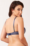 Zivame Cuppa Contrast Strappy Neckline Gentle Pushup Bra- Blue — thumbnail 2