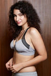 Zivame Made To Layer Double Layered Non Wired Full Coverage Bralette -Grey — thumbnail 3