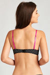 Zivame Push Up Wired Low Coverage Bra-Black Pink — thumbnail 2