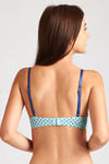 Zivame Push Up Wired Low Coverage Bra-Blue Black — thumbnail 2