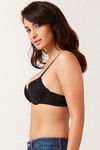 Zivame Wear Me Everyday Padded Smooth T Shirt Bra-Black — thumbnail 2