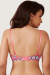 Zivame Aztec Print No Show Padded Bra-Coral — thumbnail 3