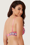 Zivame Aztec Print No Show Padded Bra-Coral — thumbnail 4