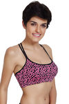 Zivame Double Layered Non Wired Medium Coverage Bralette -Pink — thumbnail 3