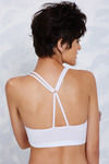 Zivame Strappy Back Slip On Bralette- White — thumbnail 2