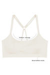 Zivame Pack of 2 Strappy Back Padded Slip On Bralettes- Coral n Ivory — thumbnail 2