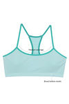 Zivame Pack of 2 Racer Back Padded Slip On Bralettes- Aqua n White — thumbnail 2