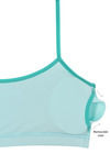 Zivame Pack of 2 Racer Back Padded Slip On Bralettes- Aqua n White — thumbnail 4